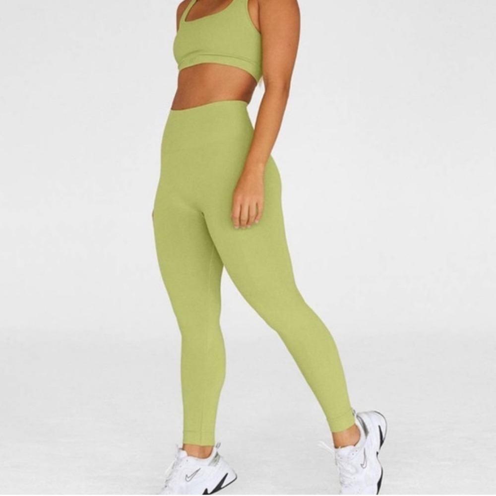 Set Active Kiwi Green Sculptflex Seamless High Waist Leggings - XSmall